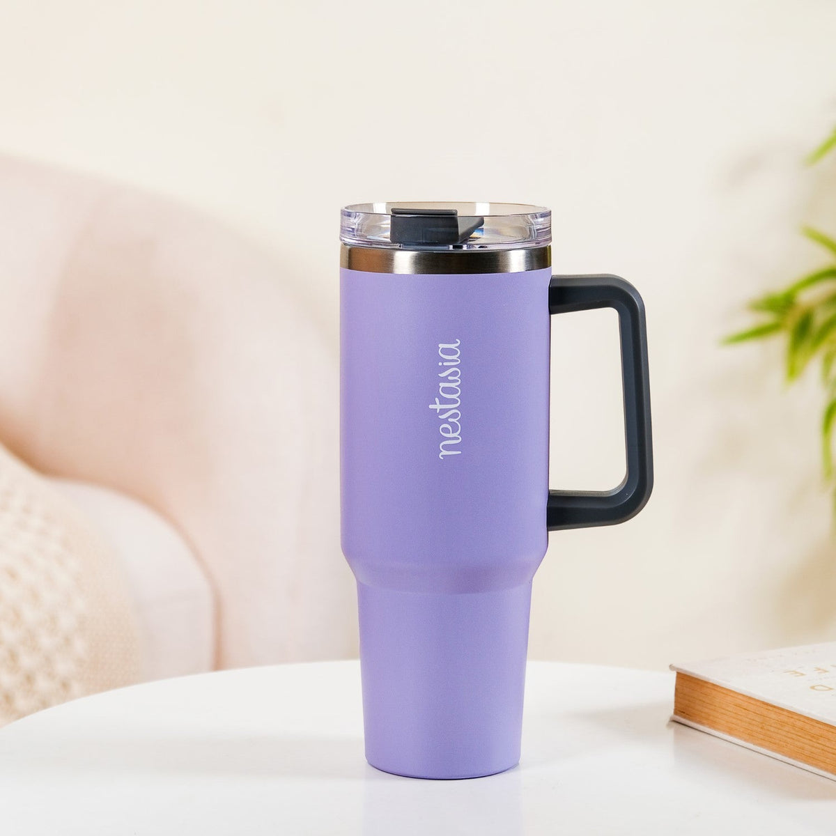 Sipper Bottle With Handle Insulated Leakproof Lilac 1200ml Nestasia
