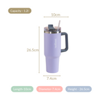 Sipper Bottle With Handle Insulated Leakproof Lilac 1200ml Nestasia