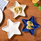 Star Fish Ceramic Snack Plate Set Of 3 Nestasia