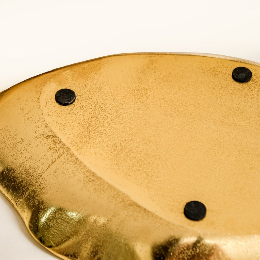 Statement Leaf Embossed Large Table Decorative Tray Nestasia
