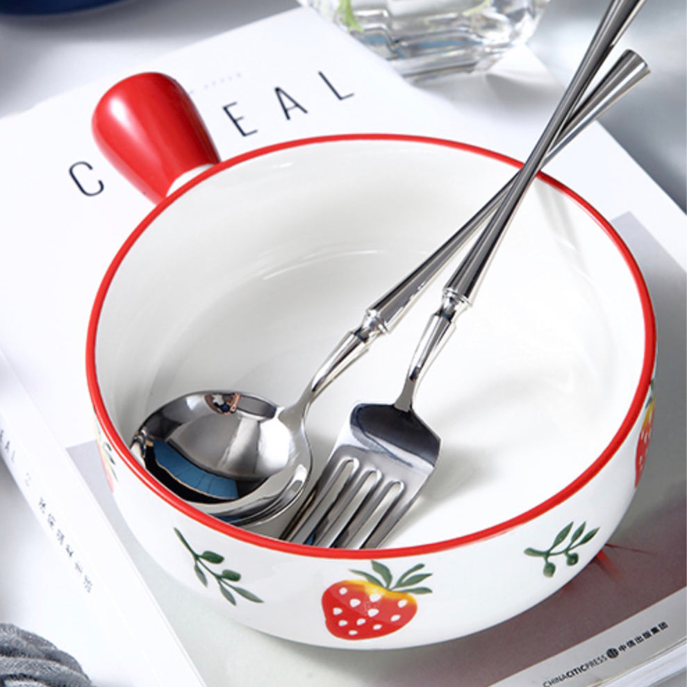 Strawberry Bowl With Handle Nestasia