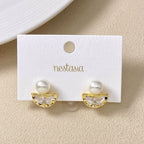 Stone And Pearl Harmony Earrings Nestasia