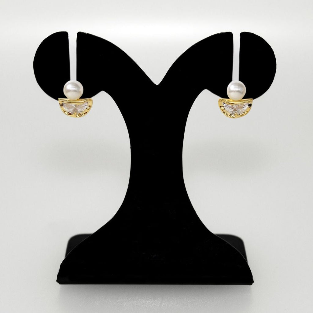 Stone And Pearl Harmony Earrings Nestasia