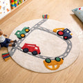 Street Cars Soft Cotton Kids Rug 100cm Nestasia