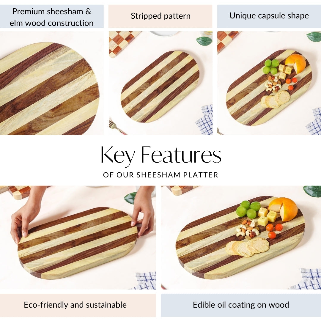 Capsule Serve And Slice Atelier Cheese Serving Platter 38x20cm Nestasia