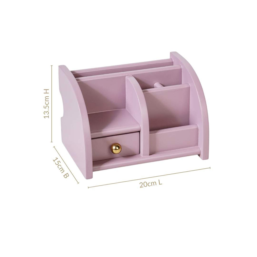 Desk Organiser With Drawer Soft Lavender Nestasia