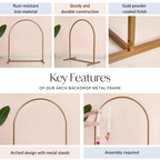 Arch Backdrop Metal Frame Height 42 Inch Nestasia