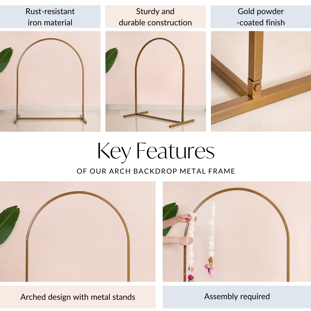 Arch Backdrop Metal Frame Height 42 Inch Nestasia