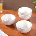 Costola Ceramic Serving Bowl Set Of 4 Off White 650ml Nestasia