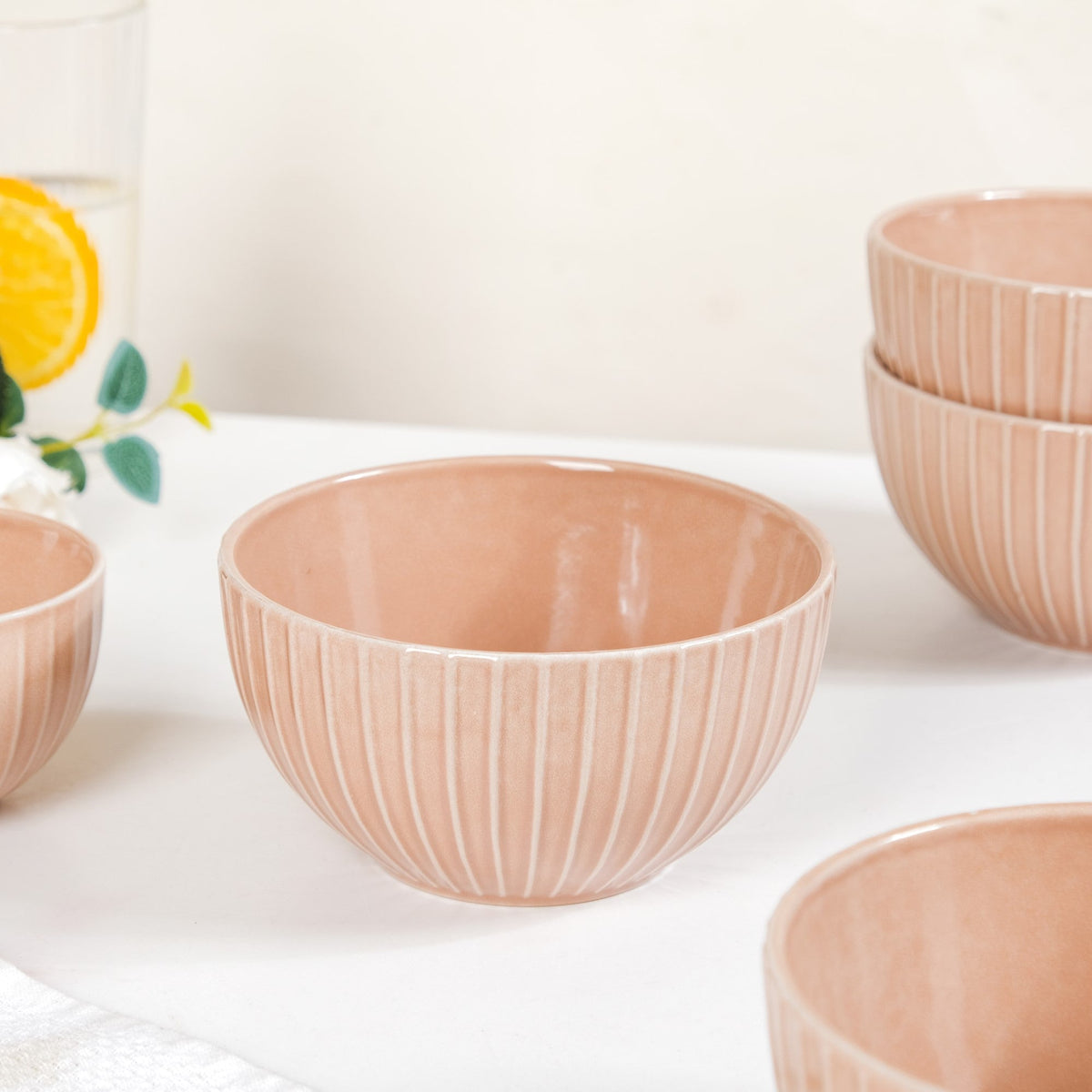 Costola Serving Bowls Set Of 4 Beige 650ml Nestasia
