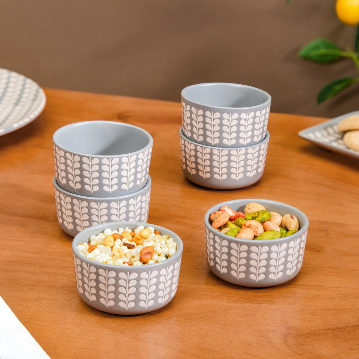 Robinia Ceramic Small Bowl Set of 6 200ml Nestasia