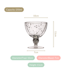 Shimmering Double Wall Stemmed Glass Goblet Set Of 2 250ml Nestasia