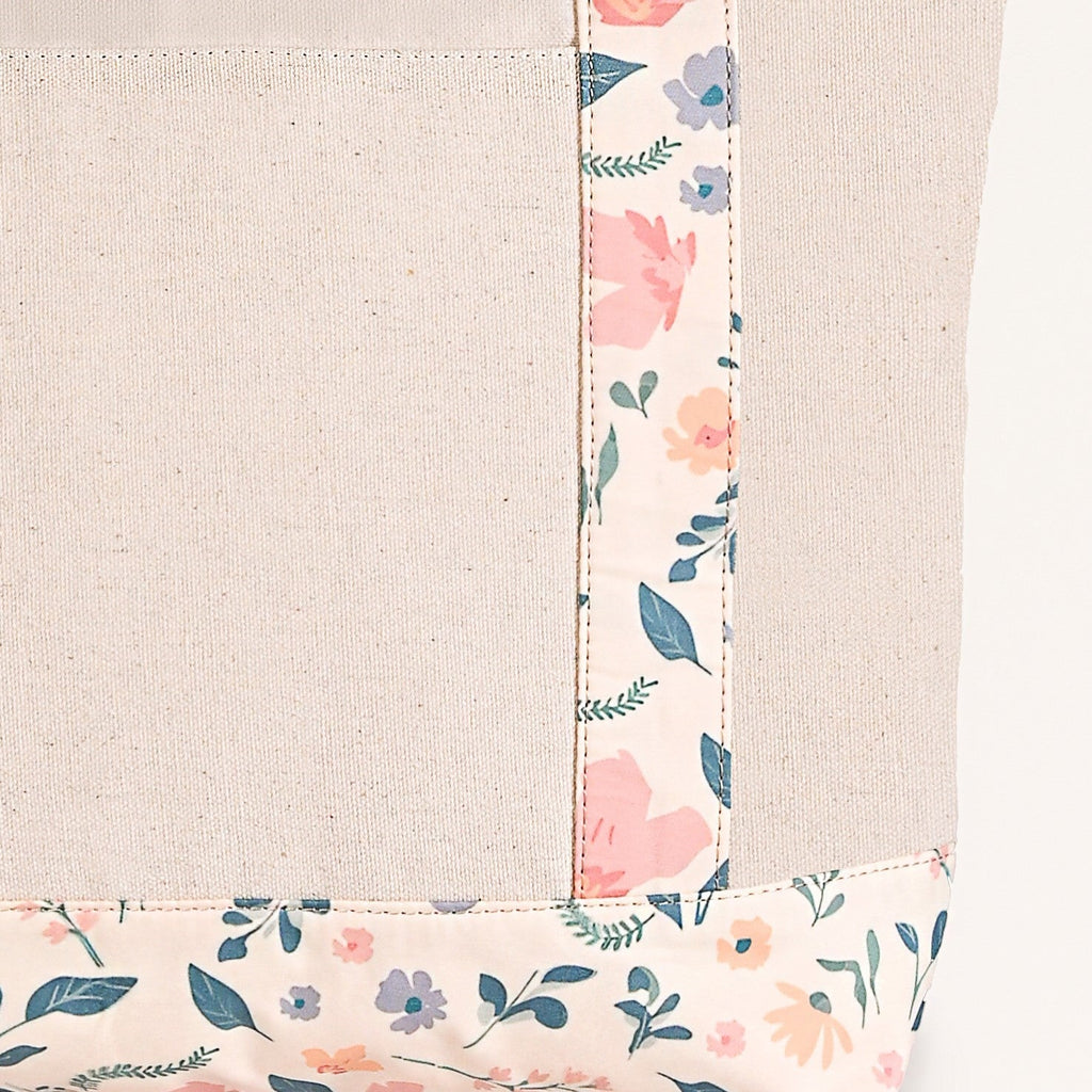 Summer Meadow Large Canvas Zipper Tote Bag Nestasia