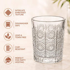 Sunburst Embossed Shot Glass Set Of 12 55ml Nestasia