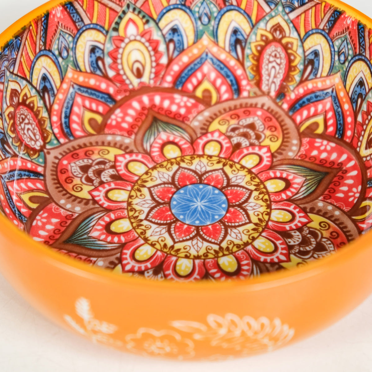 Mandala Melange Bowl With Handle Yellow 600ml Nestasia