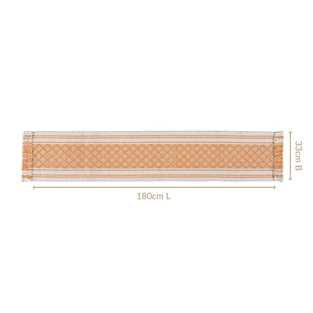 Sunloom Textured Cotton Runner With Fringes 180x33cm Nestasia