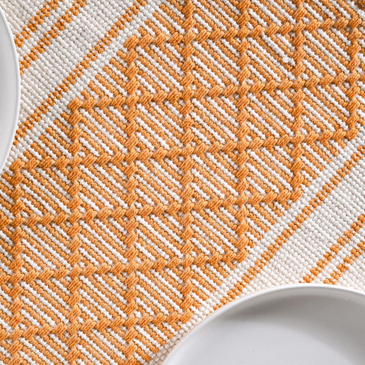 Sunloom Textured Cotton Runner With Fringes 180x33cm Nestasia