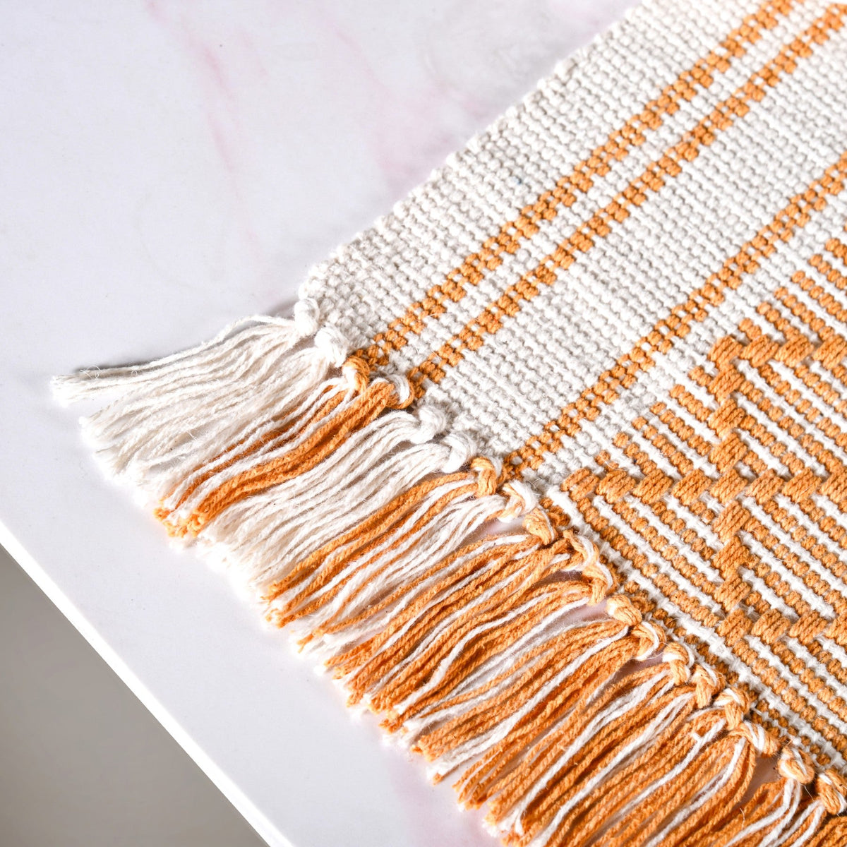 Sunloom Textured Cotton Runner With Fringes 180x33cm Nestasia