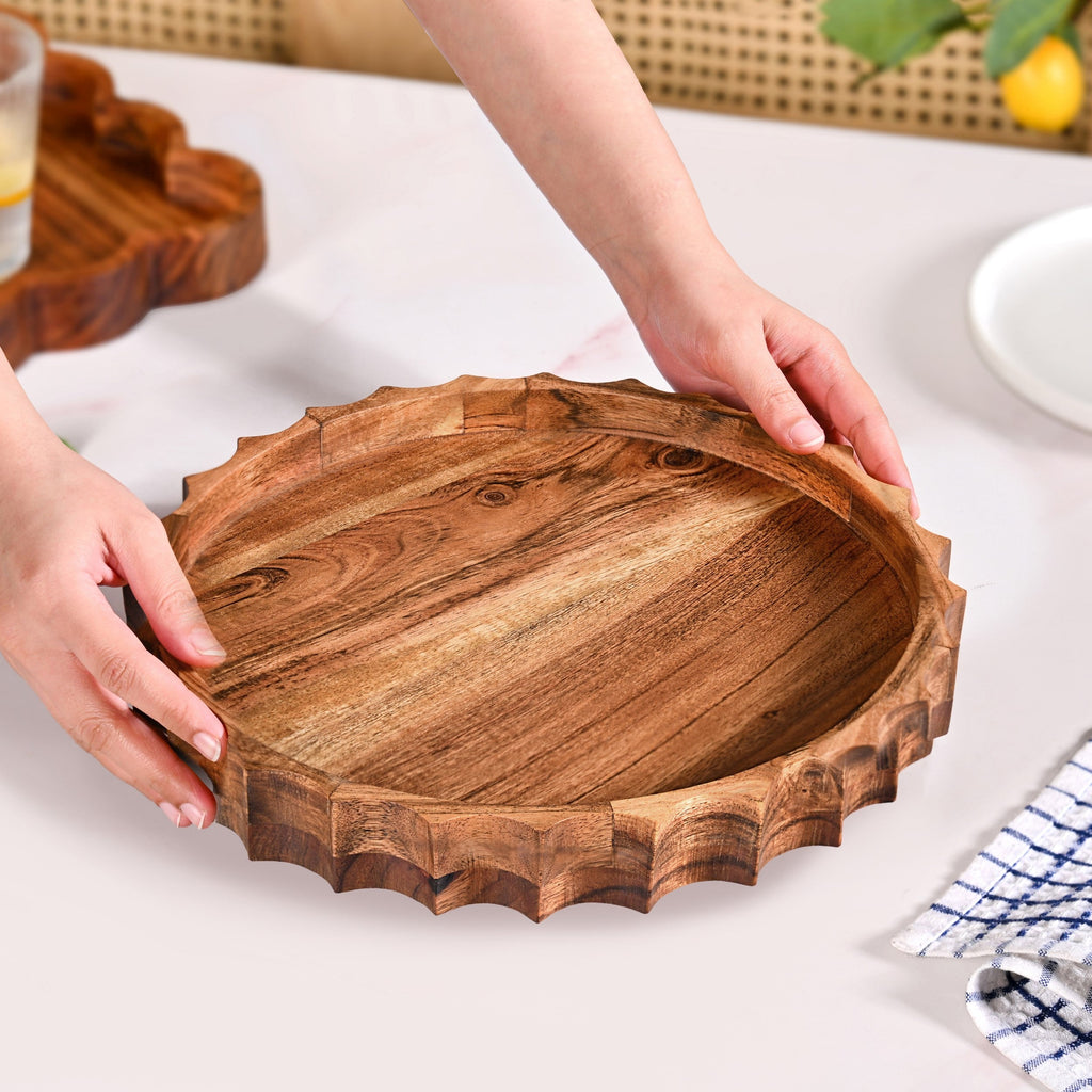 Sunshine Acacia Wood Lazy Susan 5 Inch Nestasia