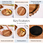 Sunshine Acacia Wood Lazy Susan 5 Inch Nestasia