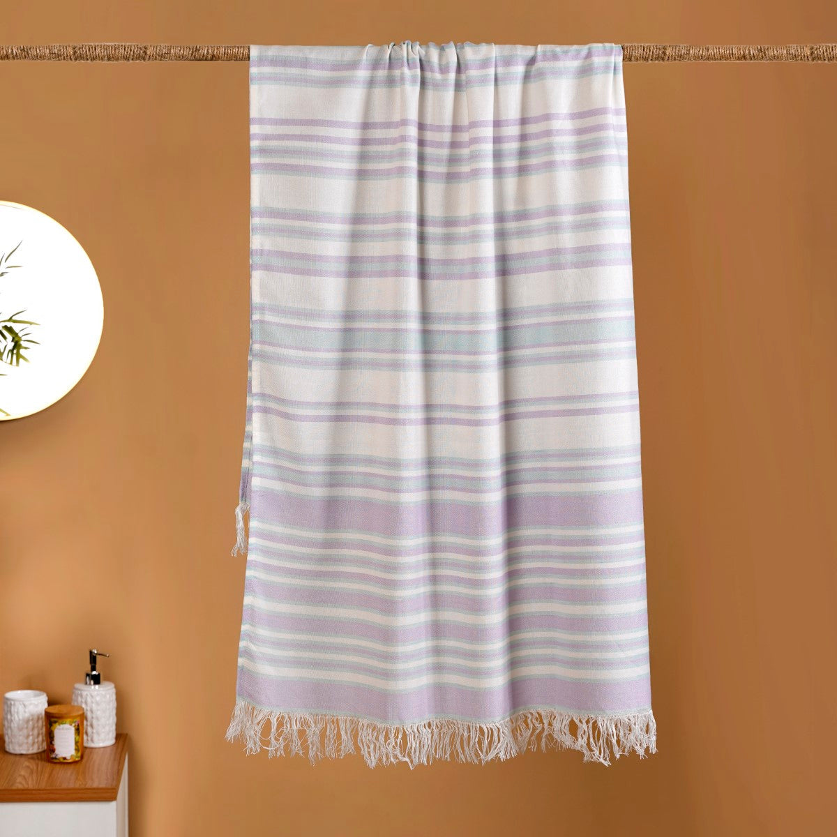 Set Of 2 Unicorn Lavender Super Soft Bamboo Towels Nestasia