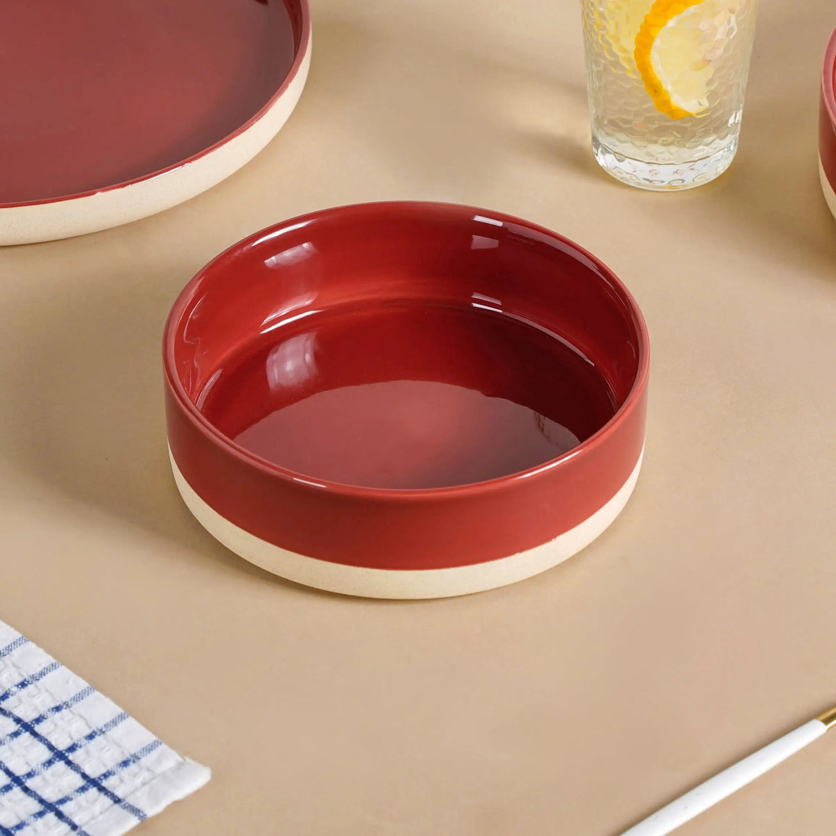 Amber Clay 22 Piece Dinnerset For 6 Nestasia
