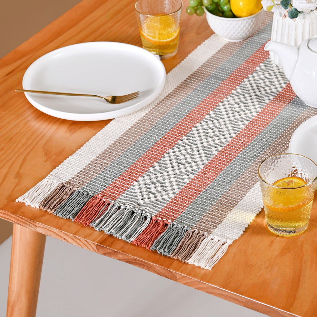 Sustainable Cotton Runner 180x33cm Nestasia