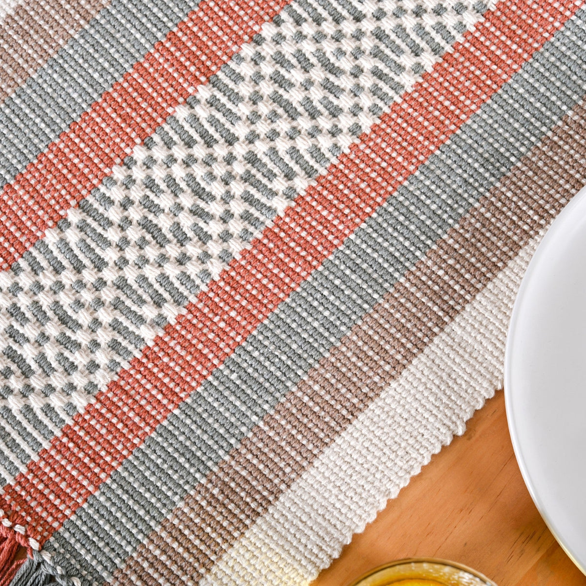 Sustainable Cotton Runner 180x33cm Nestasia