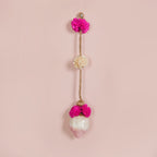 Vibrant Pink Floral Wall Hangings Set Of 15 Nestasia