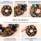 Whispers Of Winter Sustainable Wall Decor Wreath Nestasia