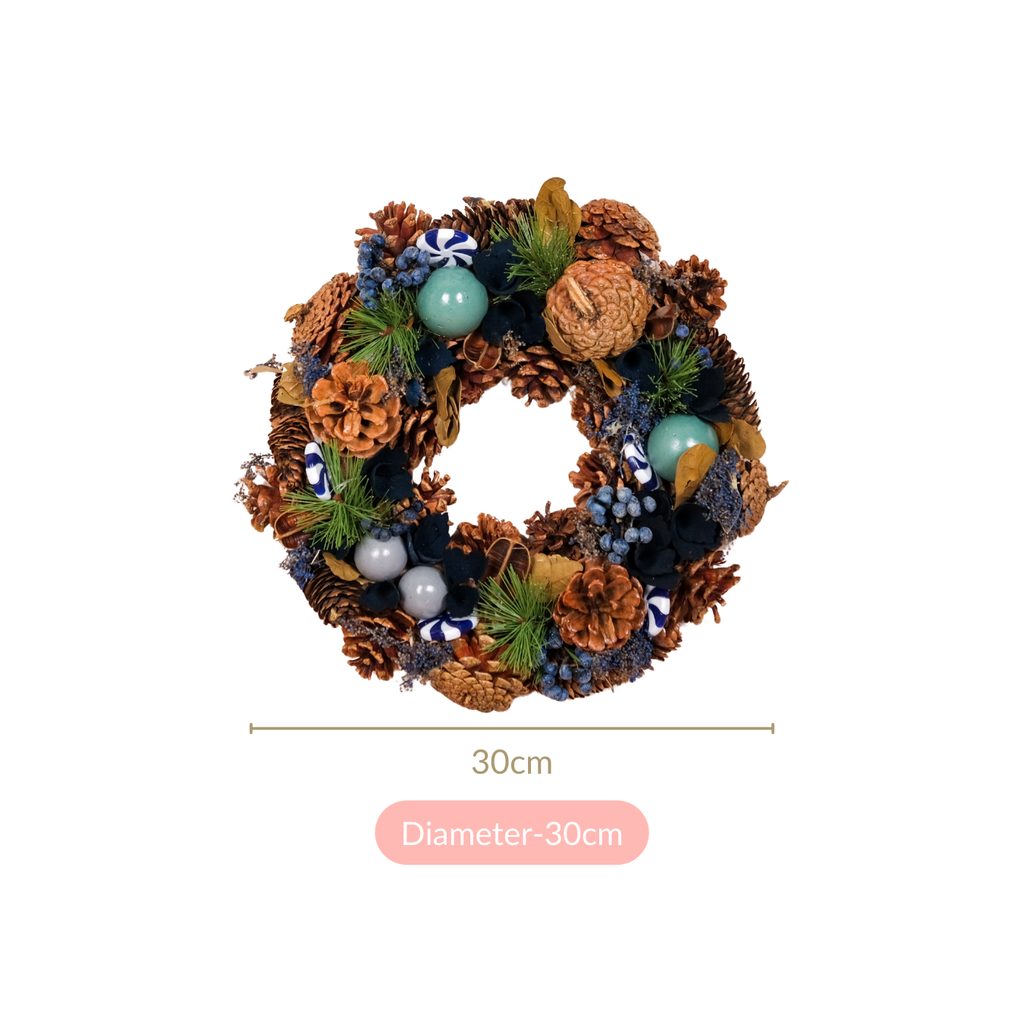 Whispers Of Winter Sustainable Wall Decor Wreath Nestasia