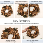 Golden Forest Sustainable Decorative Wreath Nestasia