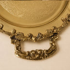 Brass Handcrafted Tray / Platter with Handle Vedansh Craft