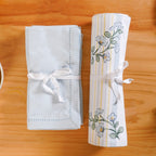 Azzurro Printed Cotton Mat And Napkin Set Of 12 Nestasia