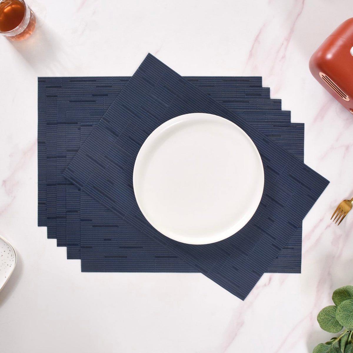 Woven Waterproof Placemat Set Of 6 Nestasia