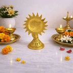 Brass Sun Face With Stand (4.5 Inch) Vedansh Craft