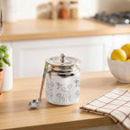 Garden Engraved Ghee Pot With Spoon 350ml Nestasia
