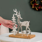 Christmas Tree And Reindeer Candle Holder Nestasia