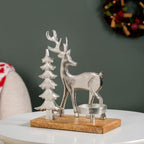 Christmas Tree And Reindeer Candle Holder Nestasia