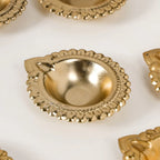 Decorative Tea Light Holder Gold Metal Reusable Set Of 11 Nestasia