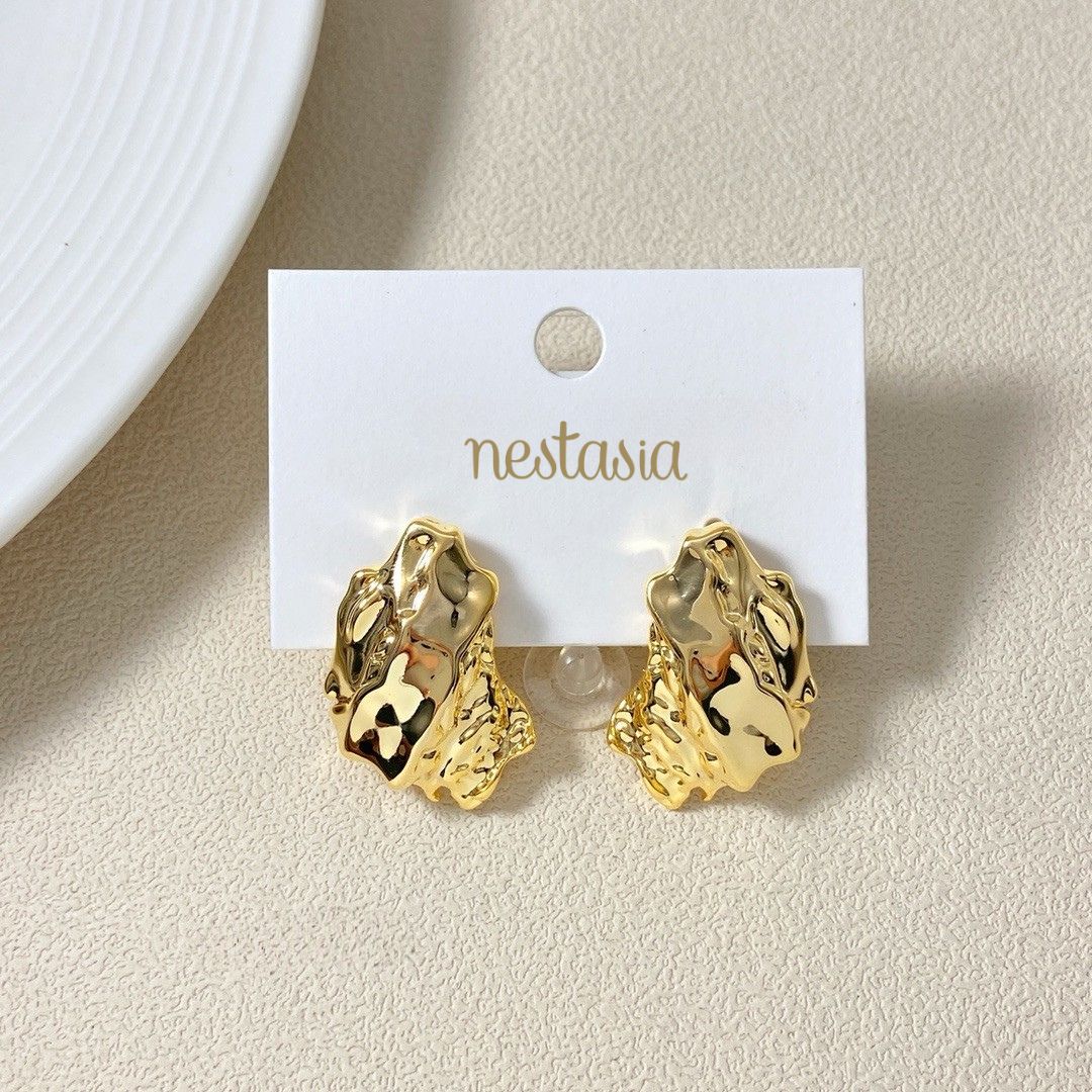 Terra Stud Earrings Gold Nestasia