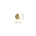 Terra Stud Earrings Gold Nestasia