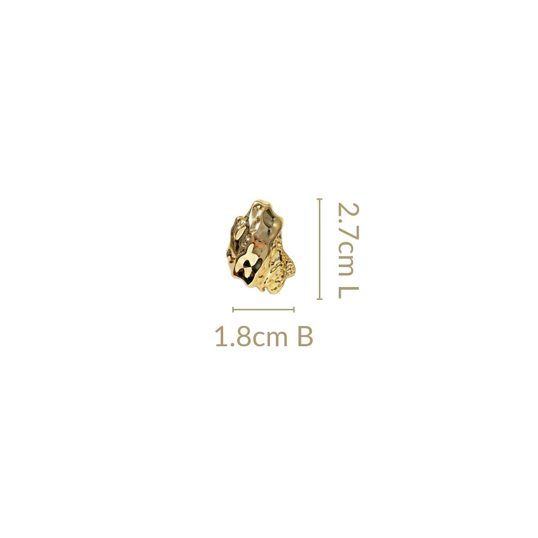 Terra Stud Earrings Gold Nestasia