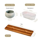 Terra Trio Snack Serving Platter Set Of 4 Nestasia