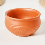 Artisanal Engraved Terracotta Bowls Set Of 6 170ml Nestasia