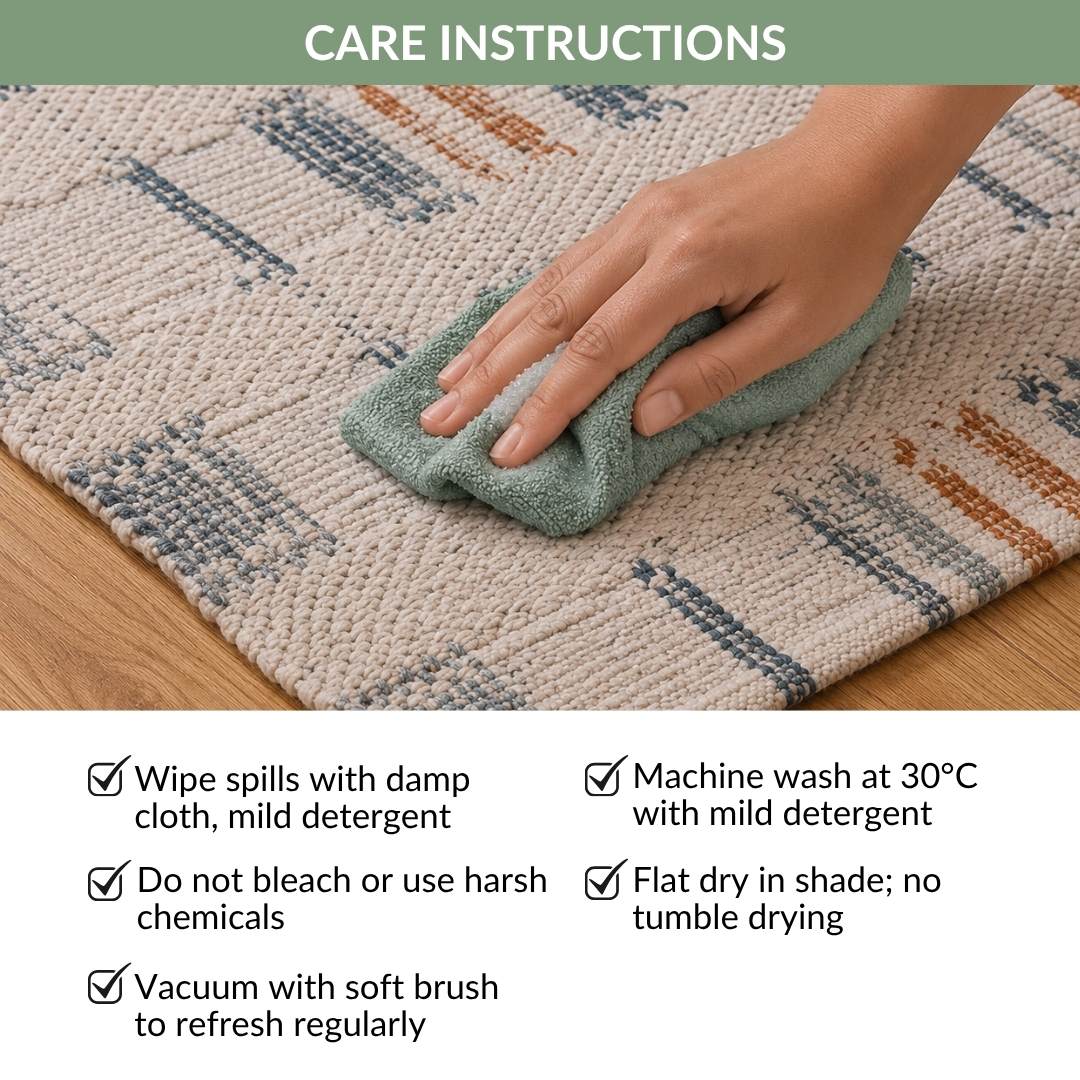 Terracotta Drift Bedside Kitchen Floor Runner 130x50cm Nestasia