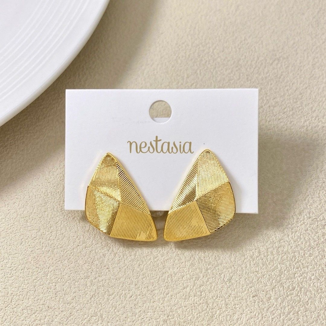 Terrain Stud Earrings Gold Nestasia