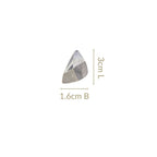 Terrain Stud Earrings Silver