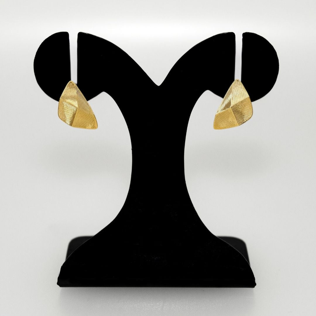 Terrain Stud Earrings Gold Nestasia