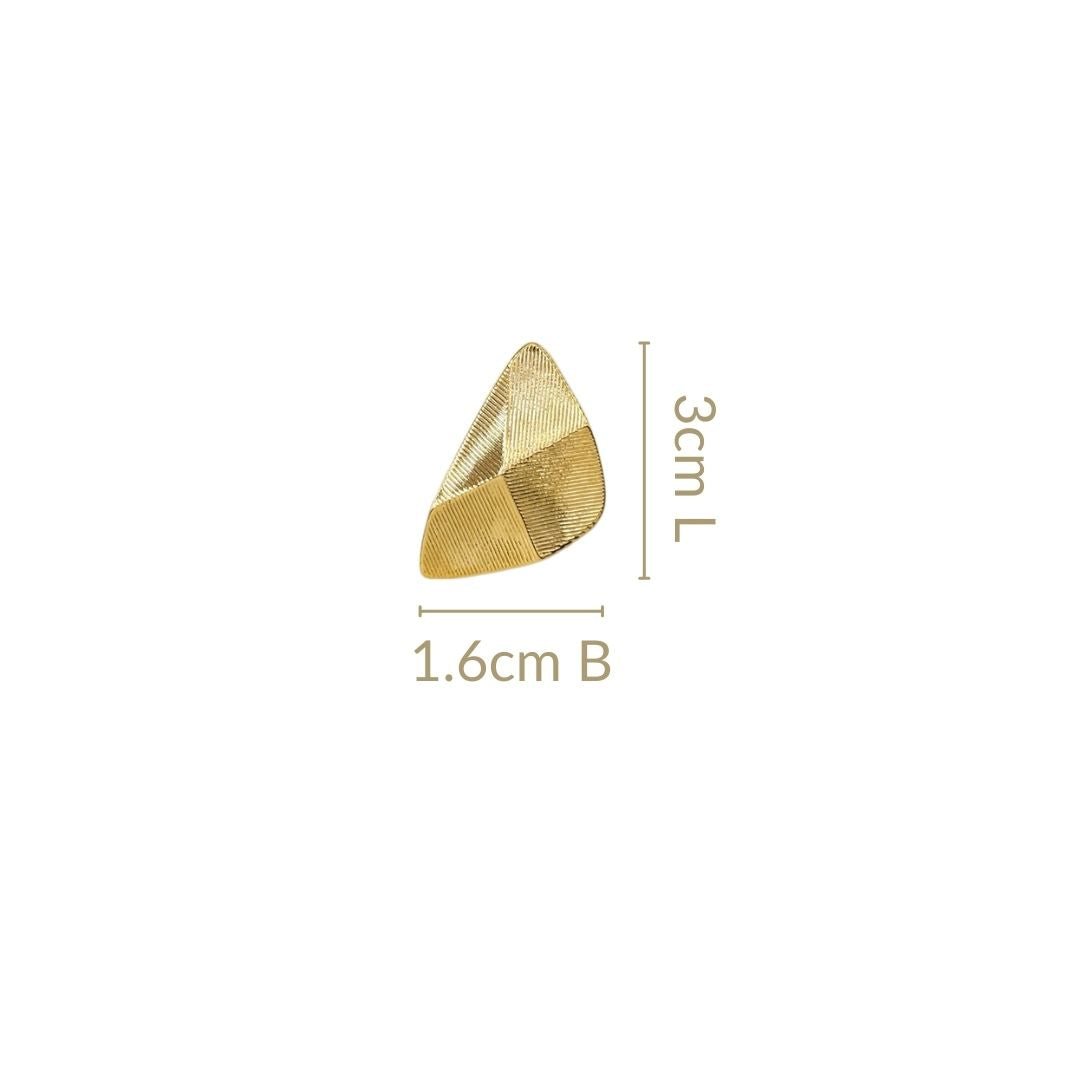 Terrain Stud Earrings Gold Nestasia